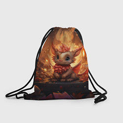 Рюкзак-мешок Дракон тайный повелитель елок, цвет: 3D-принт