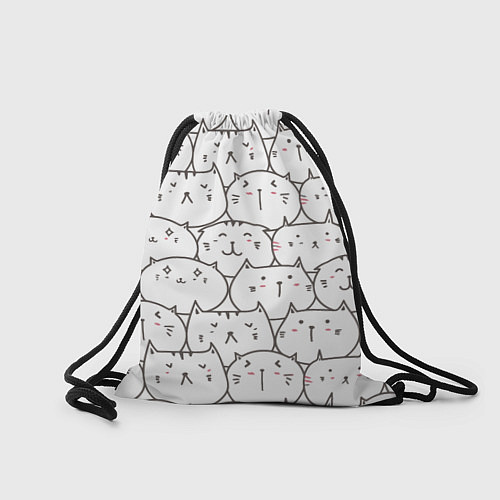 Мешок для обуви Упитанные котики / 3D-принт – фото 2