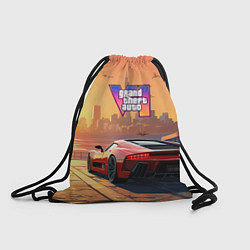 Рюкзак-мешок GTA 6 авто вид сзади, цвет: 3D-принт