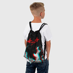 Рюкзак-мешок Алиса огонь глитч, цвет: 3D-принт — фото 2