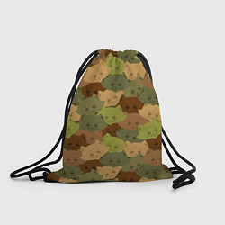 Рюкзак-мешок Котики - камуфляж, цвет: 3D-принт