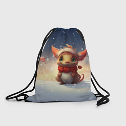 Рюкзак-мешок Маленький замерзший дракончик, цвет: 3D-принт