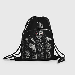 Рюкзак-мешок Гай фокс на чёрном фоне, цвет: 3D-принт