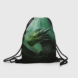Рюкзак-мешок Лесной зеленый дракон символ 2024, цвет: 3D-принт