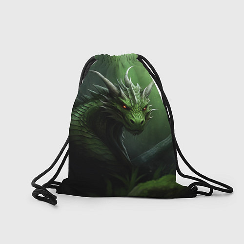 Мешок для обуви Лесной зеленый дракон символ 2024 / 3D-принт – фото 2