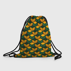 Рюкзак-мешок Гию Томиока узор на хаори, цвет: 3D-принт