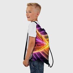 Рюкзак-мешок Неоновые молнии в цветном льду, цвет: 3D-принт — фото 2
