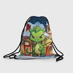 Рюкзак-мешок Дракон новогодняя ночь, цвет: 3D-принт