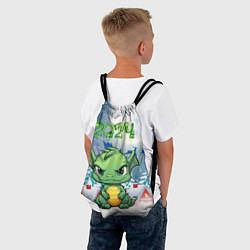Рюкзак-мешок Маленький угрюмый дракончик, цвет: 3D-принт — фото 2