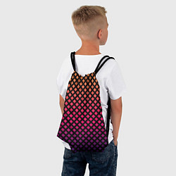 Рюкзак-мешок Градиент закат под сеткой, цвет: 3D-принт — фото 2