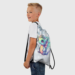 Рюкзак-мешок Маленький дракон новогодний, цвет: 3D-принт — фото 2