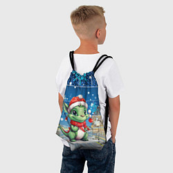 Рюкзак-мешок Дракон новогодний фон, цвет: 3D-принт — фото 2