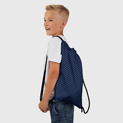 Рюкзак-мешок Тонкие полосы чёрно-синий, цвет: 3D-принт — фото 2