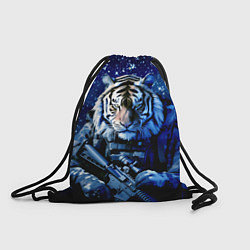Рюкзак-мешок Тигр солдат снег и звезды, цвет: 3D-принт