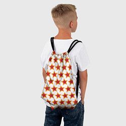 Рюкзак-мешок Красные звезды с контуром, цвет: 3D-принт — фото 2