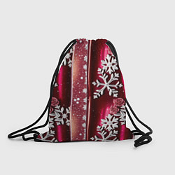 Рюкзак-мешок Розы и снежинки, цвет: 3D-принт