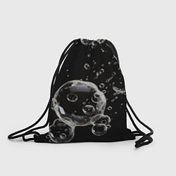 Рюкзак-мешок Пузыри на черном, цвет: 3D-принт