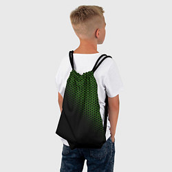 Рюкзак-мешок Неоновые соты чёрный, цвет: 3D-принт — фото 2