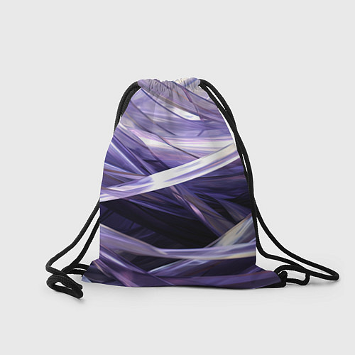 Мешок для обуви Фиолетовые прозрачные полосы / 3D-принт – фото 2