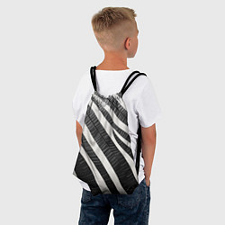 Рюкзак-мешок Зебровые полоски на текстуре, цвет: 3D-принт — фото 2