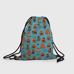 Рюкзак-мешок Мишки и цитаты из сериала слово пацана, цвет: 3D-принт