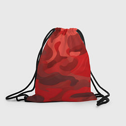 Рюкзак-мешок Красный камуфляж крупный, цвет: 3D-принт