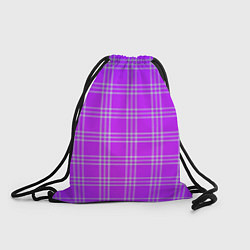 Рюкзак-мешок Фиалковая шотландская клетка, цвет: 3D-принт
