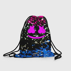 Рюкзак-мешок Marshmello неоновый краски, цвет: 3D-принт