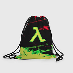Рюкзак-мешок Half life кислотное лого флейм, цвет: 3D-принт