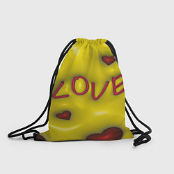 Рюкзак-мешок Love эффект раздувания, цвет: 3D-принт