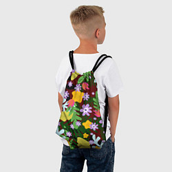 Рюкзак-мешок Гавайская цветочная расцветка, цвет: 3D-принт — фото 2