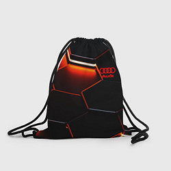 Рюкзак-мешок Audi неоновый соты, цвет: 3D-принт