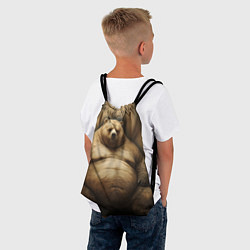 Рюкзак-мешок Жирный мишка, цвет: 3D-принт — фото 2