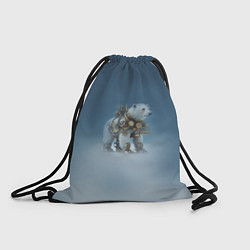 Рюкзак-мешок Белый северный медведь в стиле стимпанк, цвет: 3D-принт