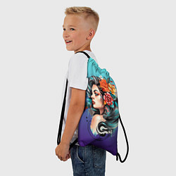 Рюкзак-мешок Цветы и буйство красок, цвет: 3D-принт — фото 2