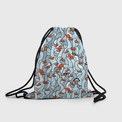 Рюкзак-мешок Стадо гусей серо-голубых, цвет: 3D-принт