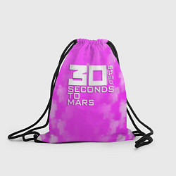 Рюкзак-мешок 30 seconds to mars pink, цвет: 3D-принт