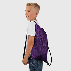Рюкзак-мешок Абстакция на темно фиолетовом, цвет: 3D-принт — фото 2