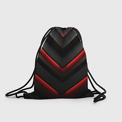 Рюкзак-мешок Красное свечение на черном, цвет: 3D-принт