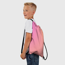 Рюкзак-мешок Розово-желтый градиент, цвет: 3D-принт — фото 2
