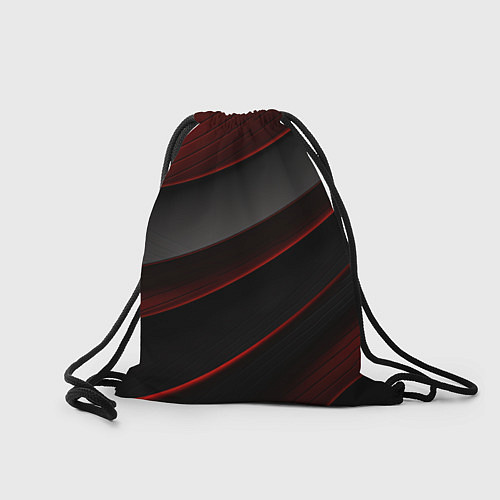 Мешок для обуви Красная абстракция с черными линиями / 3D-принт – фото 2