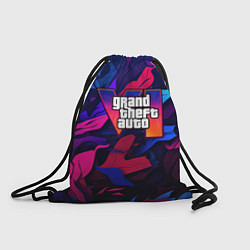 Рюкзак-мешок Gta лого камуфляж яркие листья, цвет: 3D-принт