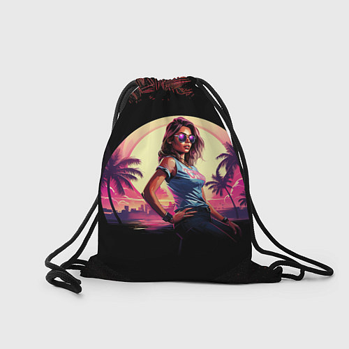 Мешок для обуви GTA 6 logo девушка / 3D-принт – фото 2