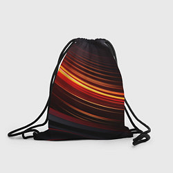 Рюкзак-мешок Яркая оранжевая полосы на черной абстракции, цвет: 3D-принт