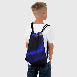 Рюкзак-мешок Синее свечение на абстрактном фоне, цвет: 3D-принт — фото 2
