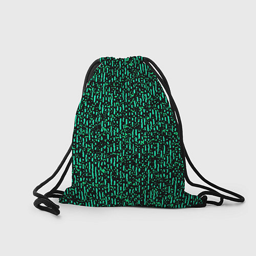 Мешок для обуви Абстрактный полосатый зелёный / 3D-принт – фото 2