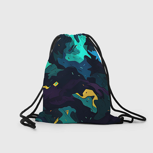 Мешок для обуви GTA 6 logo яркий неоновый камуфляжный стиль / 3D-принт – фото 2