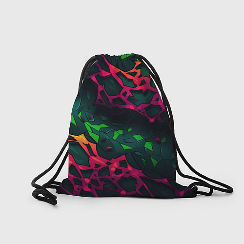 Мешок для обуви GTA 6 logo яркий неоновый камуфляжный стиль / 3D-принт – фото 2