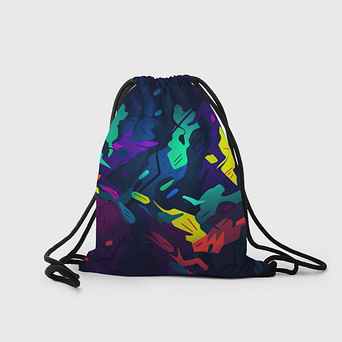 Мешок для обуви GTA 6 logo яркий неоновый камуфляжный стиль / 3D-принт – фото 2