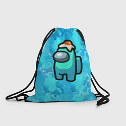 Рюкзак-мешок Амонг ас с яичницей на голове, цвет: 3D-принт
